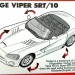 Dodge Viper SRT/10 Bburago 1/24 коллекционная металлическая масштабная модель автомобиля red