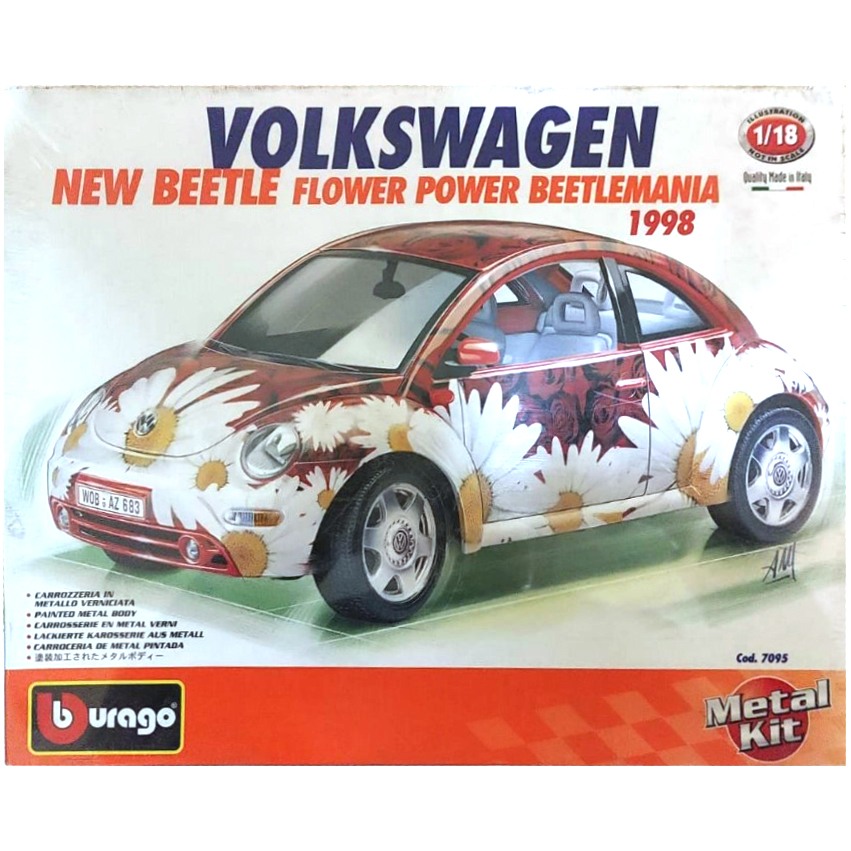 Сборная модель автомобиля Volkswagen New Beetle 1998 Flower Power Beetlemania 1:18 1