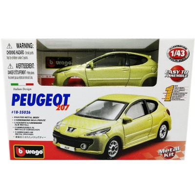 Сборная модель Peugeot 207 1:43, Bburago