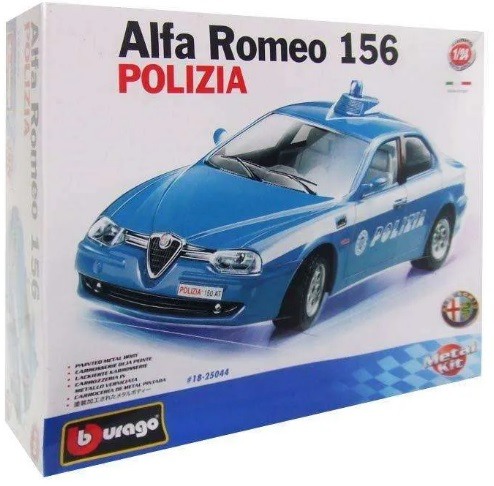 Alfa Romeo 156 Polizia 1999 Bburago Kit 1/24 сборная модель автомобиля