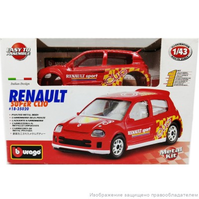 Сборная модель Renault Clio Sport 1:43, Bburago