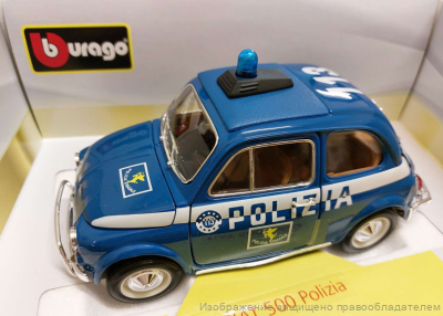 Fiat 500 Polizia коллекционная модель автомобиля 1:18