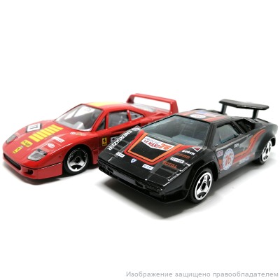 Модель Ferrari F40 + Lamborghini Countach 1:43, металл, Bburago