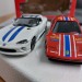 Модель Ferrari 512 + Dodge Viper SRT/10 белый 1:43, металл, Bburago