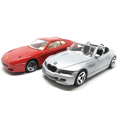 Модель BMW Z3 + Ferrari 456 GT 1:43, металл, Bburago