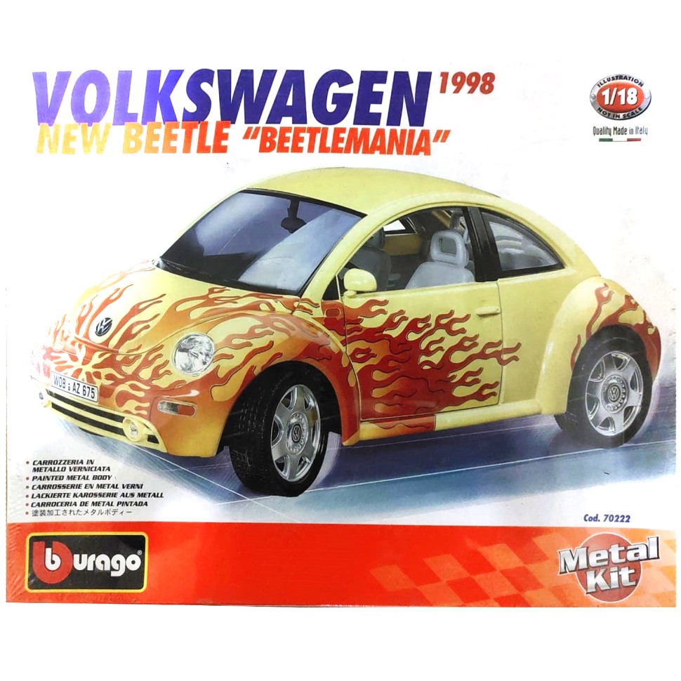 Сборная модель автомобиля Volkswagen New Beetle 1998 Beetlemania 1:18