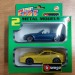 Модель BMW Z3 M + Ferrari 550 Maranello желтая 1:43, металл, Bburago