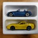 Модель BMW Z3 M + Ferrari 550 Maranello желтая 1:43, металл, Bburago
