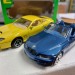 Модель BMW Z3 M + Ferrari 550 Maranello желтая 1:43, металл, Bburago