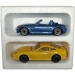 Модель BMW Z3 M + Ferrari 550 Maranello желтая 1:43, металл, Bburago