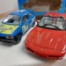 Модель Renault Clio синий + Chevrolet Corvette 1:43, металл, Bburago