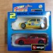 Модель Peugeot 205 turbo + Chevrolet Corvette 1:43, металл, Bburago