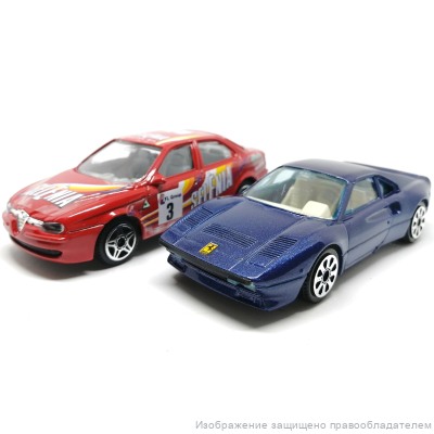 Модель Alfa Romeo 156 + Ferrari GTO 1:43, металл, Motormax