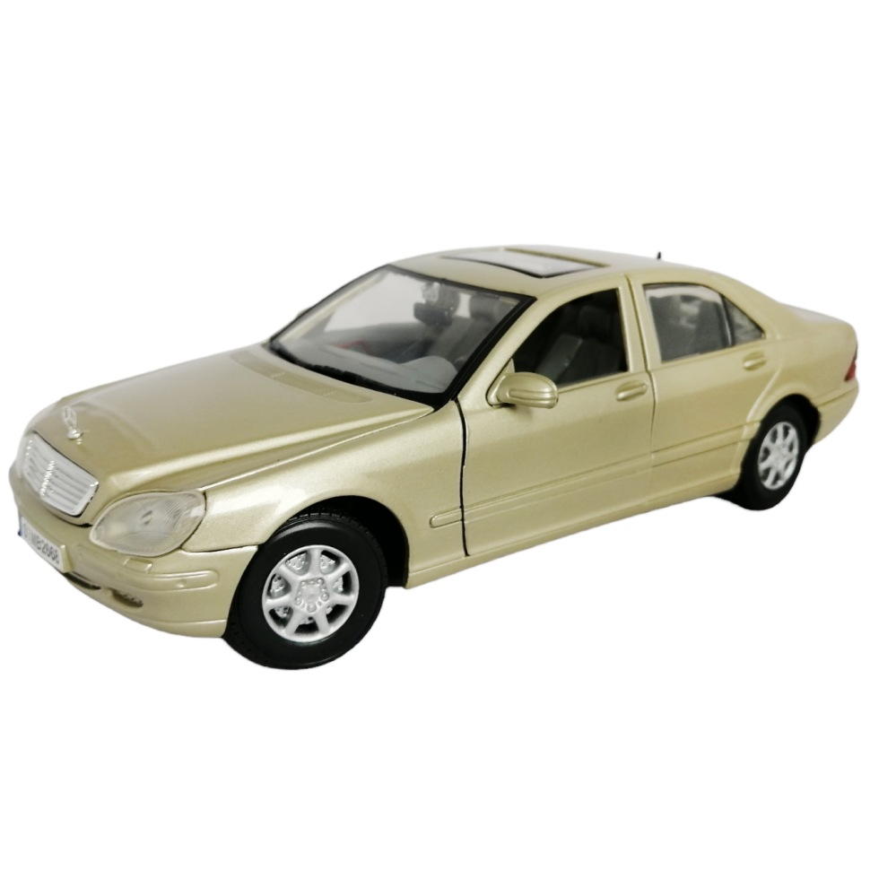 Mercedes-Benz 2002 S-CLASS MOTOR MAX 1/24 коллекционная металлическая модель автомобиля gold