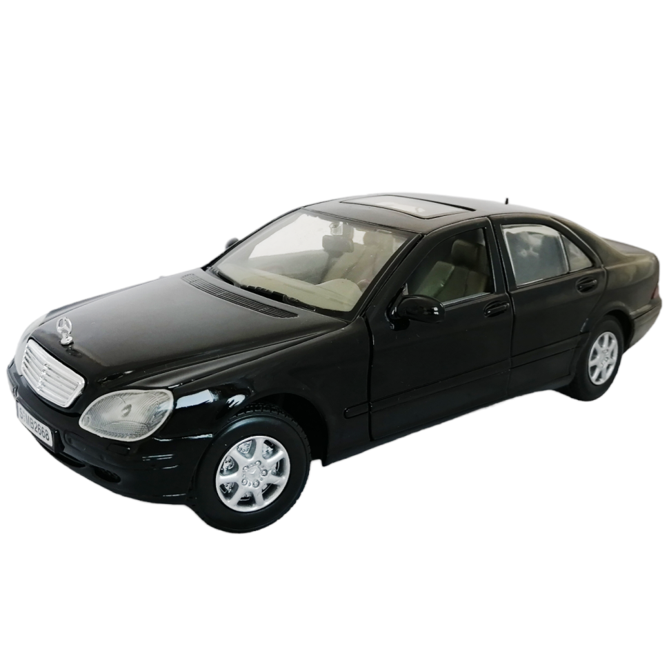 Mercedes-Benz 2002 S-class MOTOR MAX 1/24 коллекционная металлическая модель автомобиля black