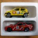 Модель Renault Clio желтый + Porsche 924 1:43, металл, Bburago