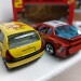 Модель Renault Clio желтый + Porsche 924 1:43, металл, Bburago