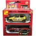 Модель Renault Clio желтый + Porsche 924 1:43, металл, Bburago