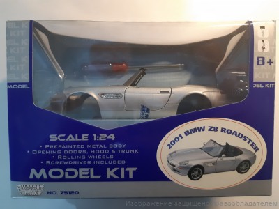 BMW Z8 Roadster MOTOR MAX 1/24 сборная модель автомобиля металл