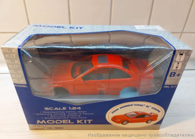 Honda Civic Coupe 2000 года MOTOR MAX 1:24 cборная модель автомобиля 